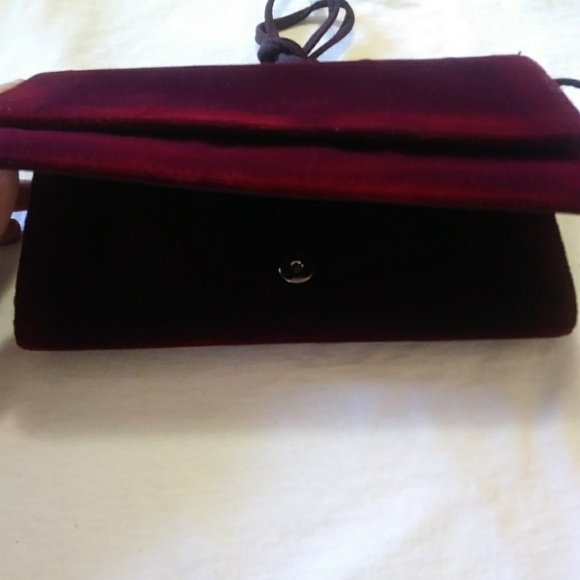 Nine West Red Velour Purse Shoulder Strap - Picture 7 of 8